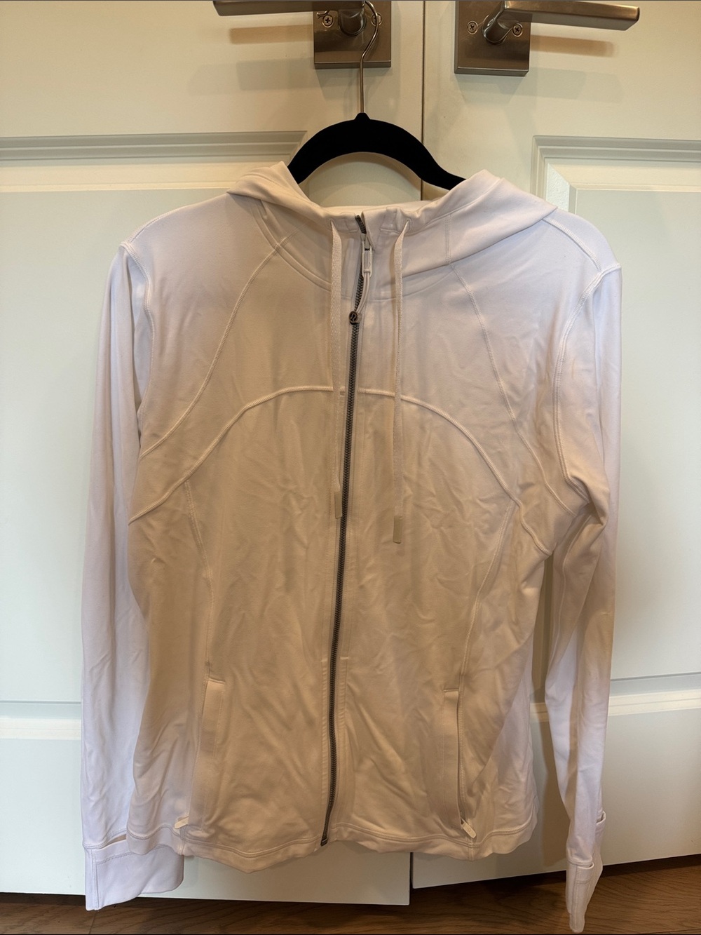 lululemon athletica White Lightweight Hooded Zip-Up Jacket